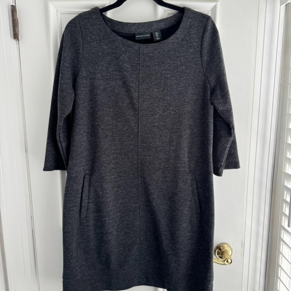 Gray Adrienne Vittadini Long Sleeve Dress